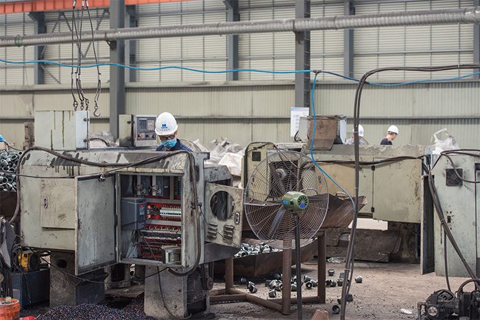 沙河网架配件-锥头加工车间